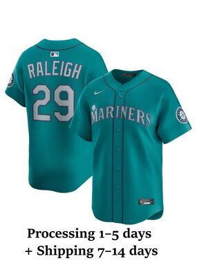Mens Youths Select Cal Raleigh Teal Jersey Stitched